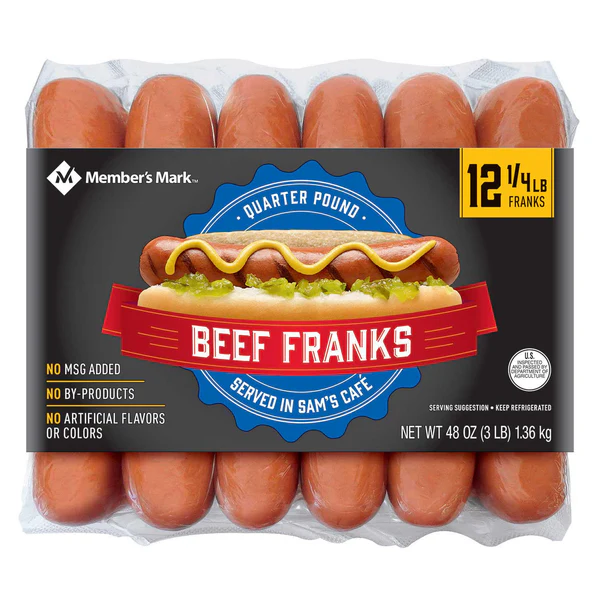 Member's Mark Beef Franks (3 lbs., 12 ct.)