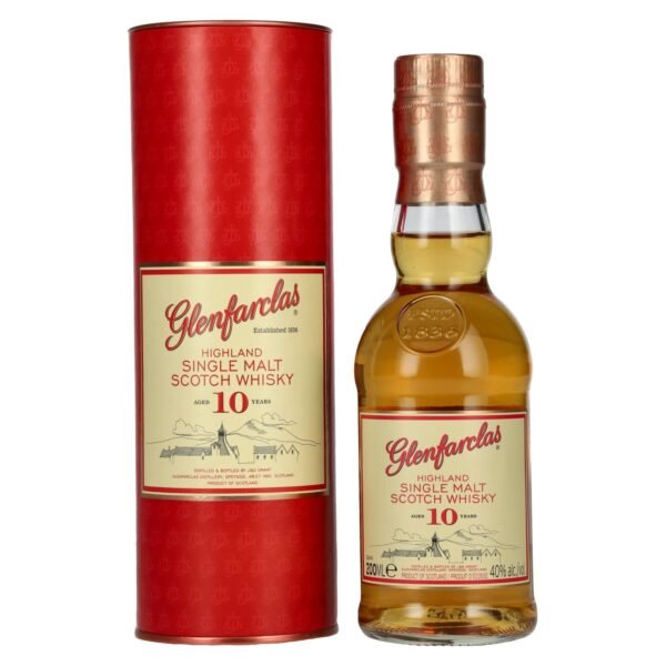 Glenfarclas 10 Years Old Highland Single Malt Scotch Whisky 40% Vol. 0,2l in gift box