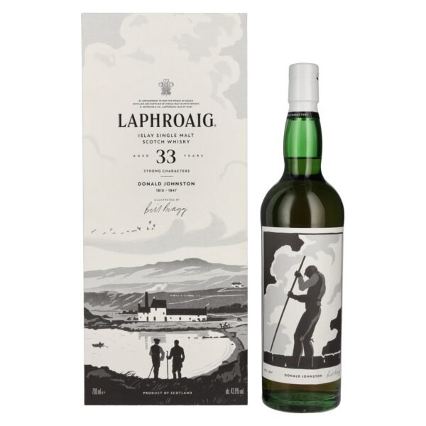 Laphroaig 33 Years Old Strong Characters DONALD JOHNSTON Islay Single Malt 43,8% Vol. 0,7l in gift box