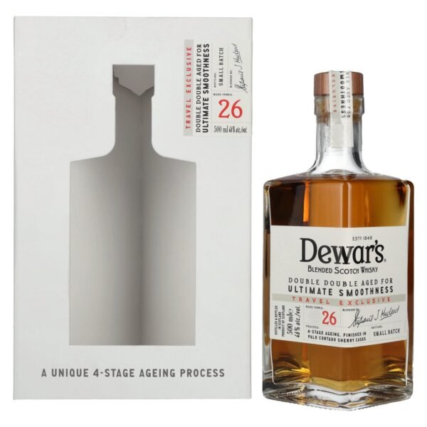 Dewar's 26 Years Old Double Double Aged Blended Scotch Whisky 46% Vol. 0,5l in gift box