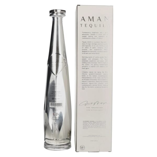 Aman Tequila Añejo Cristalino 100% Puro de Agave 40% Vol. 0,7l in gift box