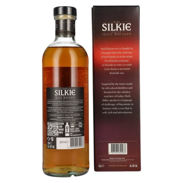 The Legendary DARK SILKIE Irish Whiskey 46% Vol. 0,7l in gift box