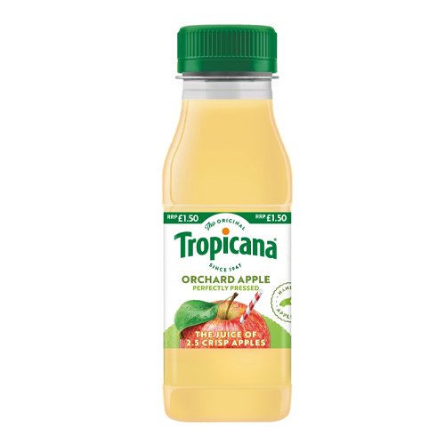 TROPICANA ORCHARD APPLE FRUIT JUICE PMP £1.50 250ML