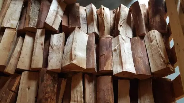 Birch without bark in 40 l bags