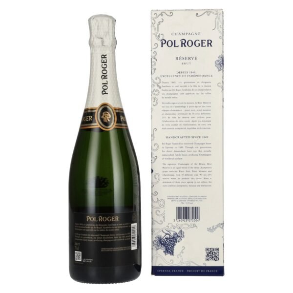 Pol Roger Champagne Réserve Brut 12.5% ABV 0.75l in a gift box