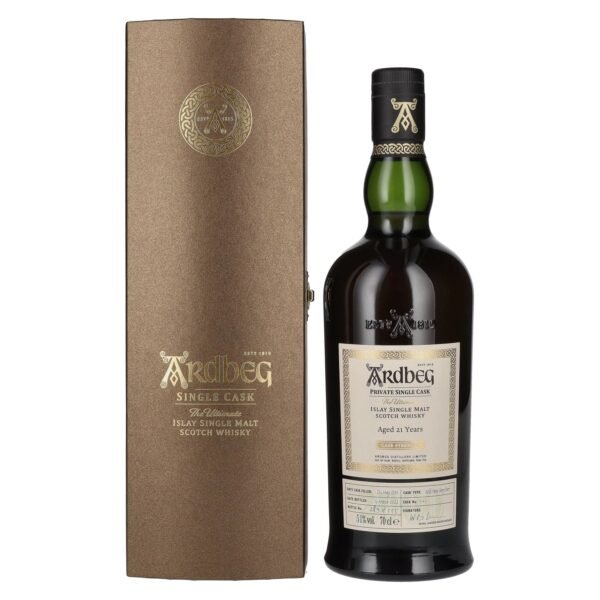 Ardbeg 21 Years Old The Ultimate Private Single Cask Whisky 51% Vol. 0,7l in gift box