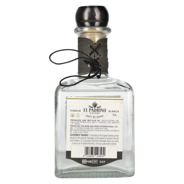 El Padrino Tequila BLANCO 100% Puro de Agave 40% Vol. 0,7l
