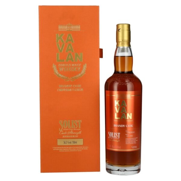 Kavalan SOLIST Brandy Cask 56,3% Vol. 0,7l in gift box
