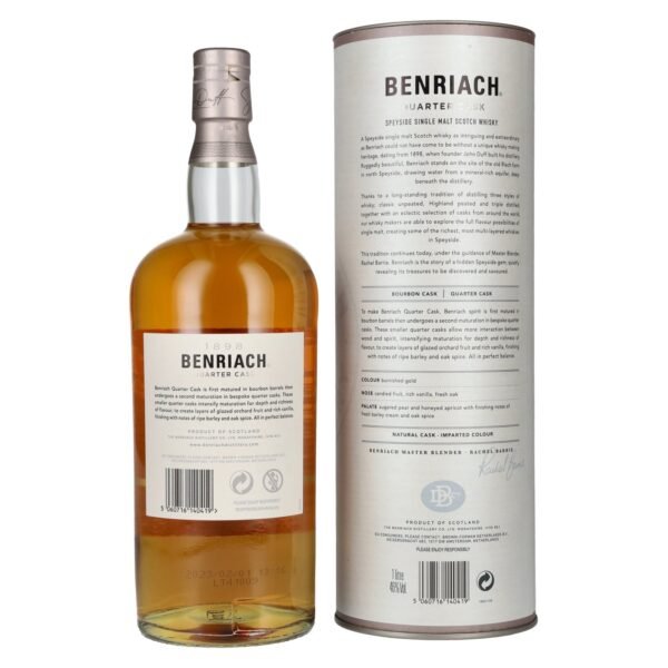 The Benriach CLASSIC QUARTER CASKS Single Malt Scotch Whisky 46% Vol. 1l in gift box