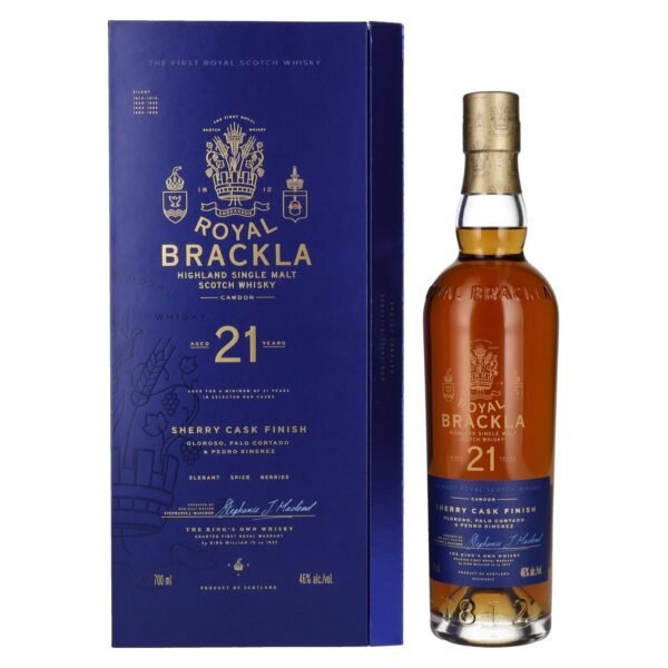 Royal Brackla 21 Years Old Sherry Cask Finish Highland Single Malt 46% Vol. 0,7l in gift box