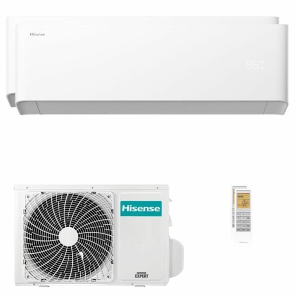 Hisense Uni HB dual split air conditioner 7000+7000 BTU inverter A++ wifi external unit 3.5 kW