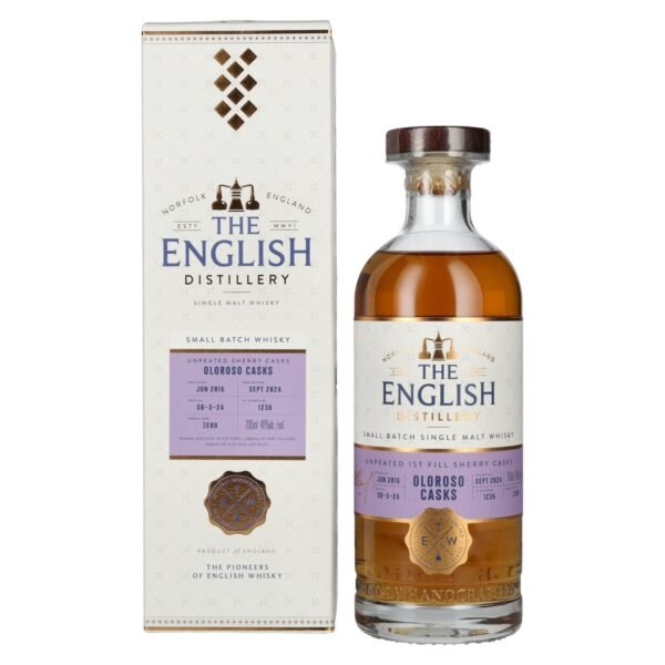 The English Distillery Oloroso Casks Small Batch Single Malt Whisky 46% Vol. 0,7l in gift box