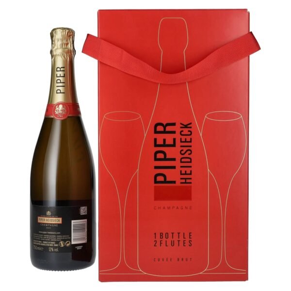 Piper-Heidsieck Champagne CUVÉE BRUT 12% vol. 0.75l in gift box with 2 glasses