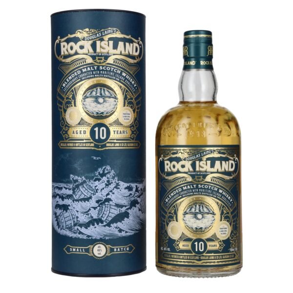 Douglas Laing ROCK ISLAND 10 Years Old Blended Malt 46% Vol. 0,7l in gift box