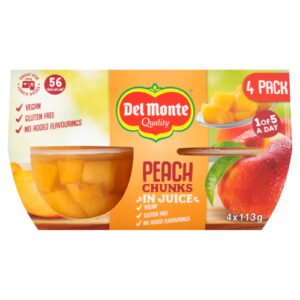 DEL MONTE QUALITY PEACH CHUNKS IN JUICE 4PK 452G