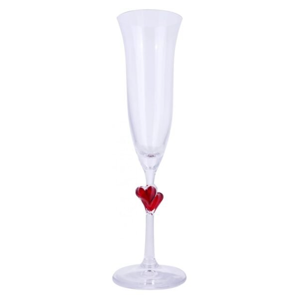 Stölzle Lausitz L'Amour Red Hearts Champagne Goblet 17.5 cl