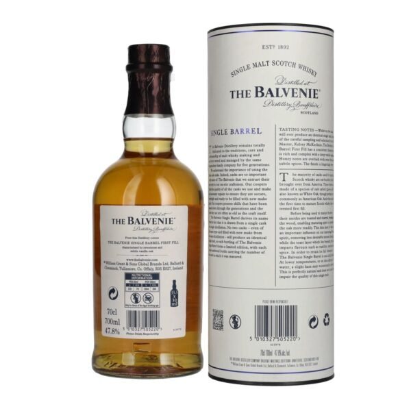 The Balvenie 12 Years Old Single Barrel First Fill 47,8% Vol. 0,7l in gift box