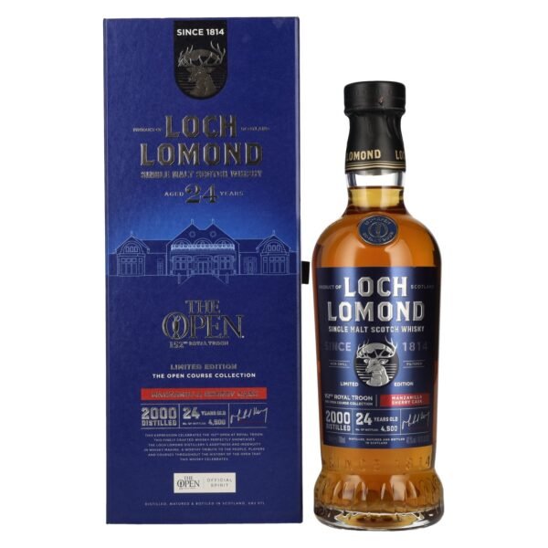 Loch Lomond 24 Years Old THE OPEN 152th Royal Troon Manzanilla Sherry Cask 47,1% Vol. 0,7l in gift box