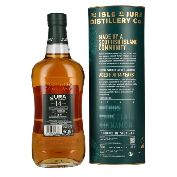 Jura 14 Years Old American Rye Cask Single Malt Scotch Whisky 40% Vol. 0,7l in gift box