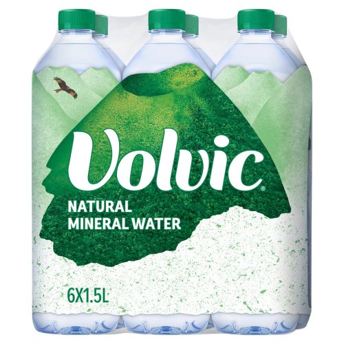 VOLVIC NATURAL MINERAL WATER PET 6X 1.5L
