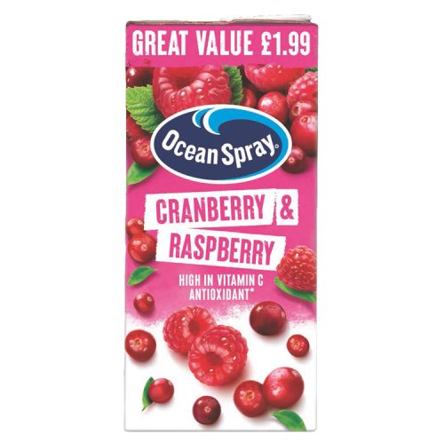 OCEAN SPRAY CRANBERRY & RASPBERRY PMP £1.99 1L