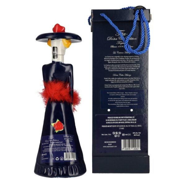 Dona Celia Tequila Blanco 100% Agave 40% ABV 0.7l in a gift box