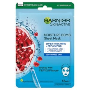 GARNIER MOISTURE BOMB POMEGRANATE FACE SHEET MASK 1S