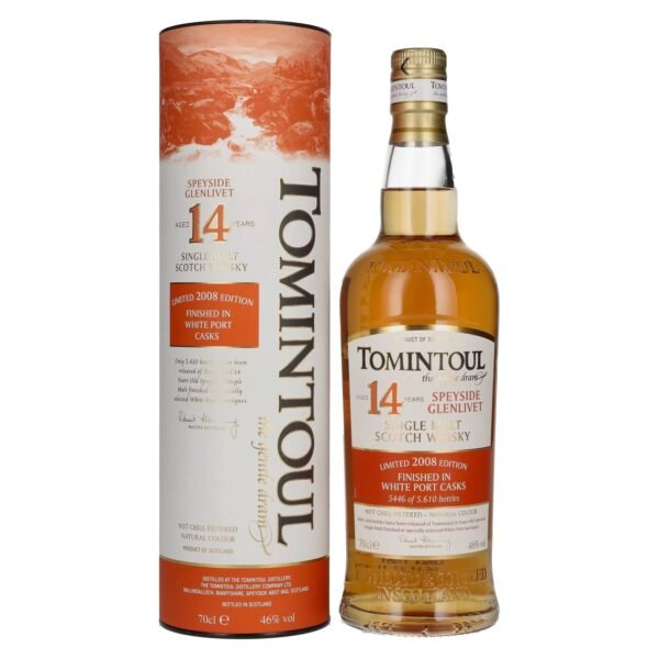 Tomintoul 14 Years Old WHITE PORT CASK Finish Limited Edition 2008 46% Vol. 0,7l in gift box