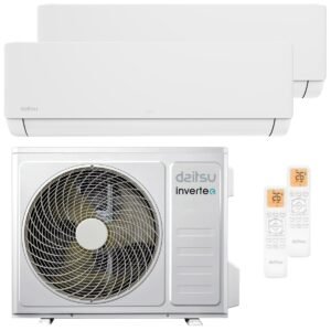 Daitsu Artic Pro dual split air conditioner 9000+9000 BTU inverter A++ wifi external unit 5.1 kW