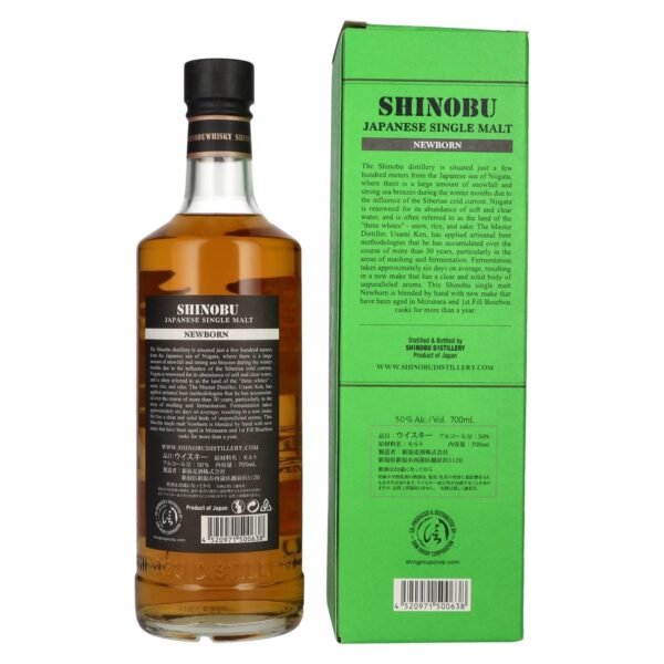 The Koshi-No Shinobu Newborn Japanese Single Malt 50% Vol. 0,7l in gift box