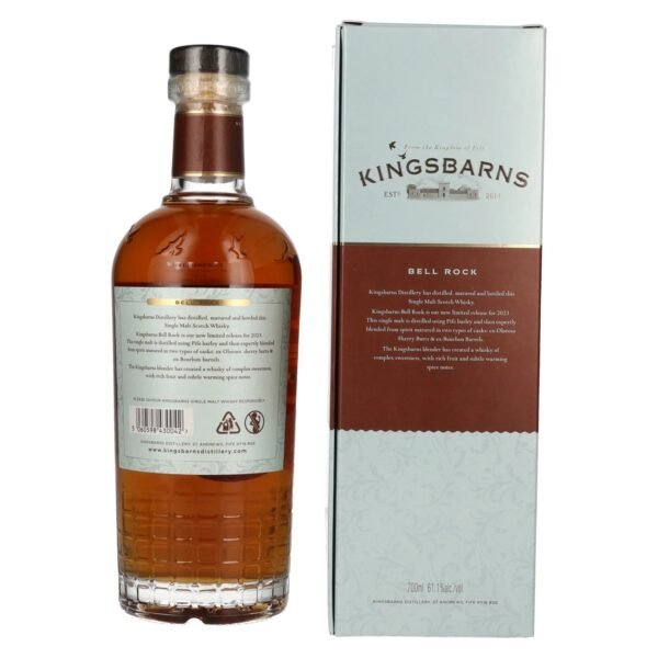 Kingsbarns BELL ROCK Lowland Single Malt Scotch Cask Strength 61,1% Vol. 0,7l in gift box