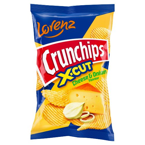LORENZ CRUNCHIPS X-CUT CHEESE & ONION 130G