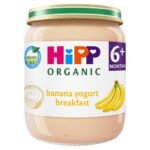 HIPP ORGANIC BANANA YOGURT BREAKFAST BABY FOOD JAR 6+ MONTHS 125G