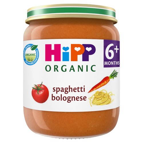 HIPP ORGANIC SPAGHETTI BOLOGNESE BABY FOOD JAR 6+ MONTHS 125G