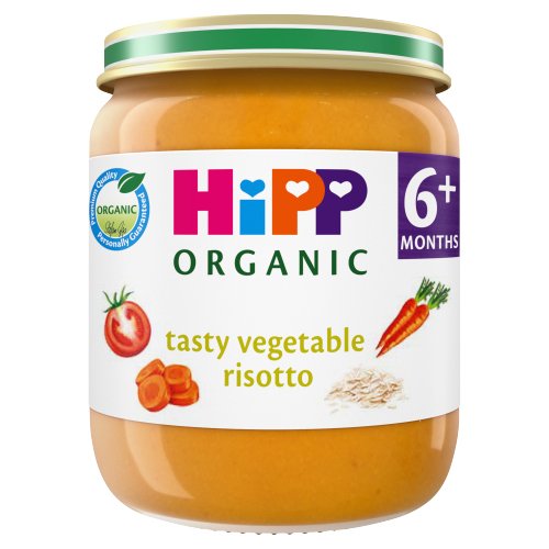 HIPP ORGANIC TASTY VEGETABLE RISOTTO BABY FOOD JAR 6+ MONTHS 125G