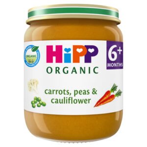 HIPP ORGANIC CARROTS PEAS CAULIFLOWER BABY FOOD JAR 4+ MONTHS 125G
