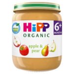 HIPP ORGANIC APPLE & PEAR BABY FOOD JAR 4+ MONTHS 125G