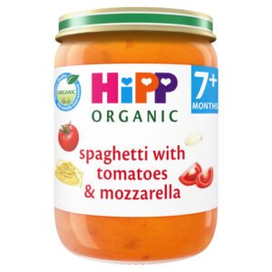 HIPP ORGANIC SPAGHETTI WITH TOMATOES MOZZARELLA BABY FOOD JAR 7+ MONTHS 190G