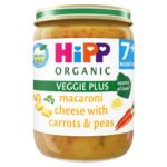 HIPP ORGANIC MACARONI CHEESE WITH CARROTS & PEAS BABY FOOD JAR 7+ MONTHS 190G