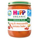 HIPP ORGANIC VEGETABLES & MOZZARELLA POTATO BAKE BABY FOOD JAR 7+ MONTHS 190G