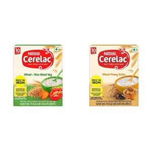 Nestle Cerelac Cereal With Milk, Wheat-Rice Mixed Fruit+Mixed Veg (300G From 10 Months),