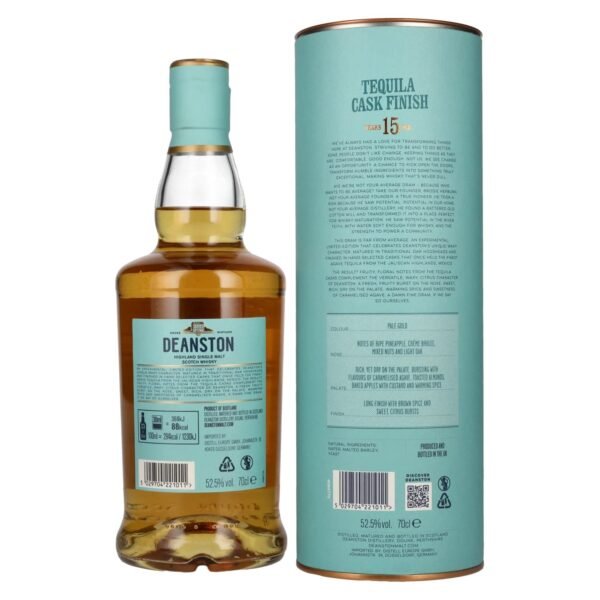 Deanston 15 Years Old Highland Single Malt Tequila Cask Finish 52,5% Vol. 0,7l in gift box