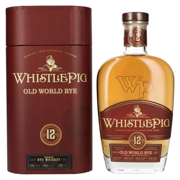 WhistlePig 12 Years Old OLD WORLD Rye Whiskey 43% Vol. 0,7l in gift box