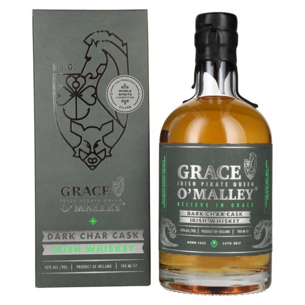 Grace O' Malley Irish Pirate Queen Whiskey Dark Char Cask 42% Vol. 0,7l in gift box