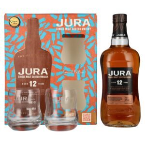 Jura 12 Years Old Single Malt Scotch Whisky 40% Vol. 0,7l in gift box with 2 glasses