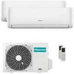 Hisense Hi-Comfort 2025 dual split 7000+12000 BTU inverter A++ wifi air conditioner external unit 4.1 kW
