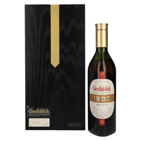 Glenfiddich 33 Years Old Archive Cask Single Malt Scotch Whisky 1990 52,8% Vol. 0,7l in wooden box