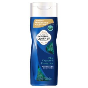 IMPERIAL LEATHER BODYWASH BLUE CYPRESS & EUCALYPTUS PMP £1.49 250ML