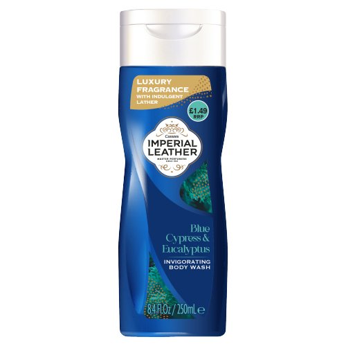IMPERIAL LEATHER BODYWASH BLUE CYPRESS & EUCALYPTUS PMP £1.49 250ML