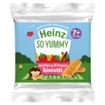 HEINZ STRAWBERRY & BANANA BISCOTTI 7+M 60G